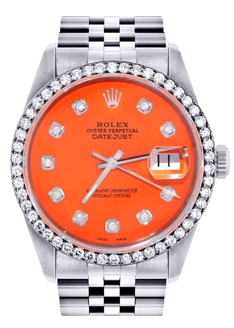 rolex orange diamonds|Rolex orange band.